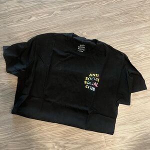 Anti Social Social Club Black and Yellow Short Sleeve Tee